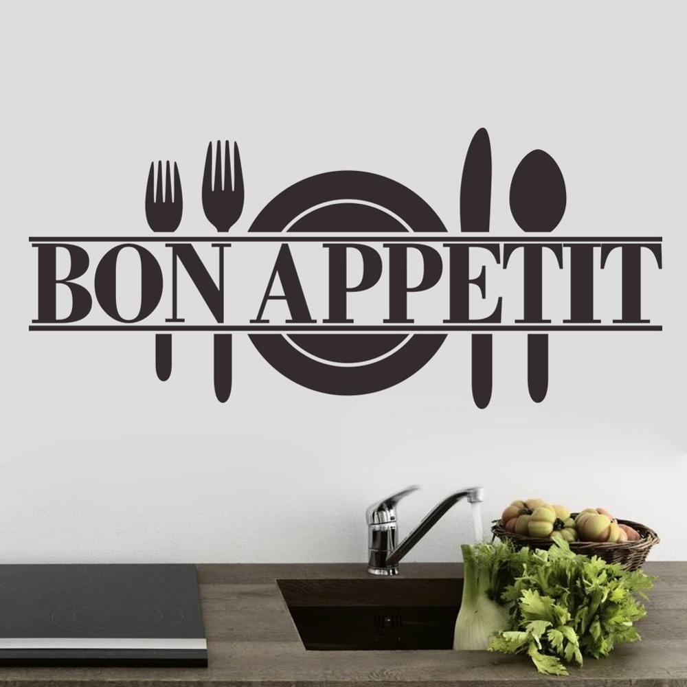 Genieten Van Uw Kok Tijd Keuken Regels Bon Appetit Quotes Muurstickers Voor Thuis Decoratie Waterdicht Muurschilderingen Diy Vinyl Decals