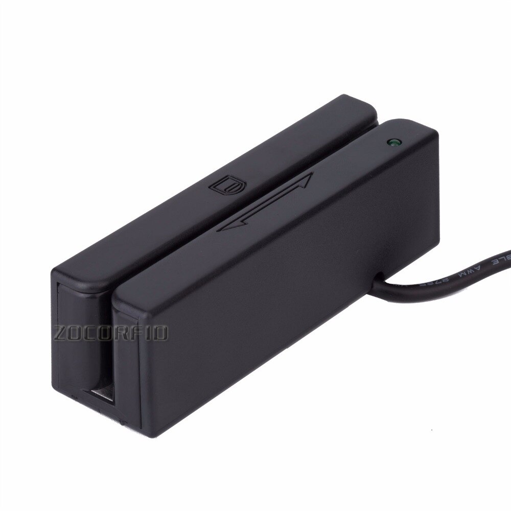 Universal Magnetic Card Reader MS90 Stripe USB 3 Tracks Strip For Swipe Bar Code Reader