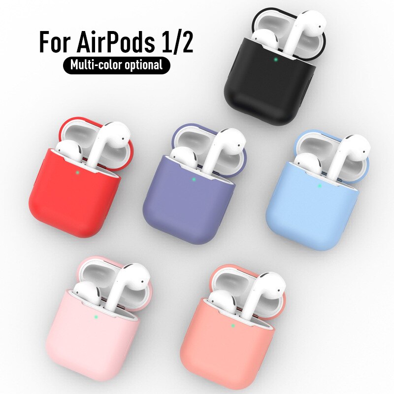 Odporne na wstrząsy silikonowe etui do Apple Airpods 1/2 ochronna bezprzewodowa słuchawka Bluetooth pokrywa do Airpods 1/2 etui z funkcją ładowania torby