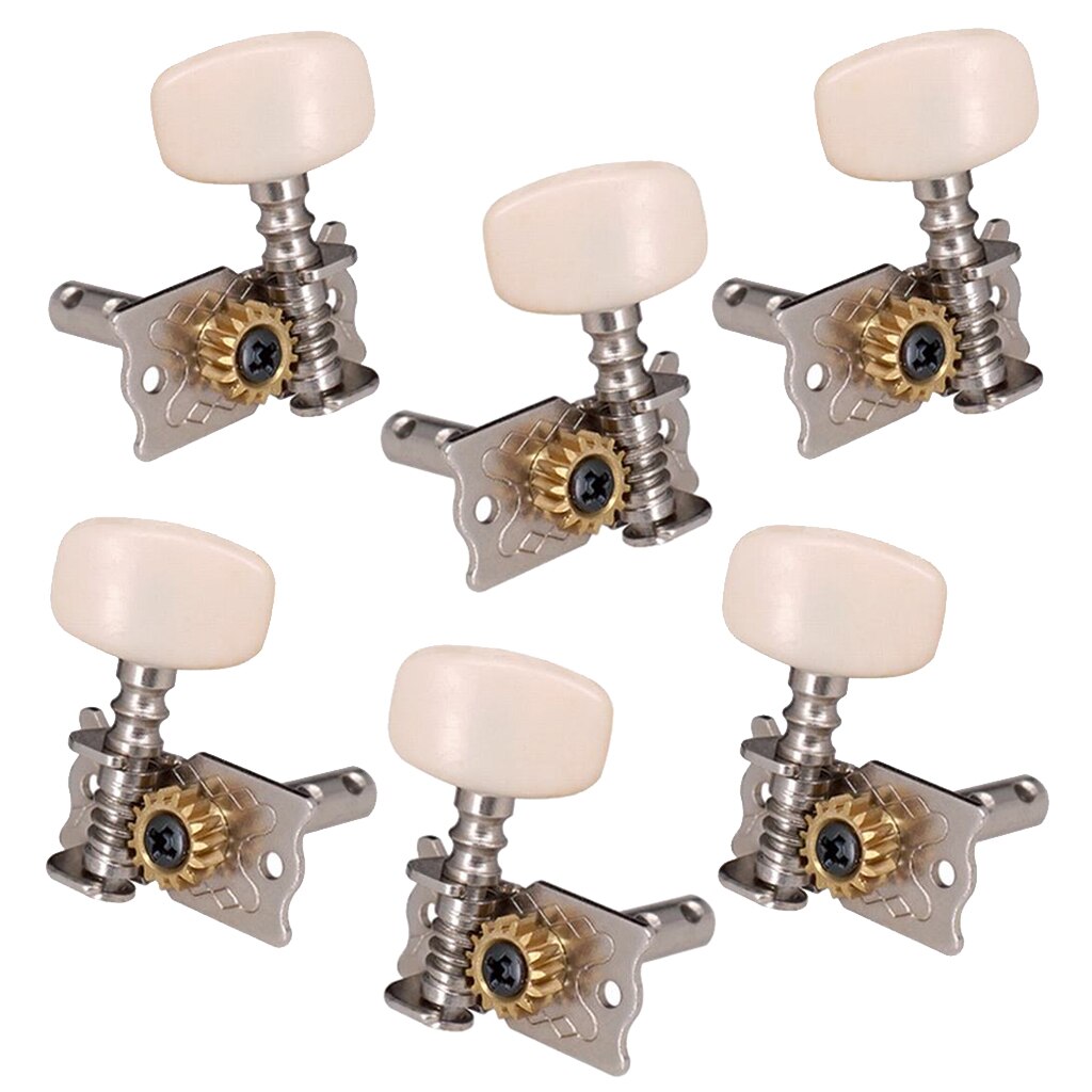 6 stuks gitaarpennen ,3l 3r stemmechanieken snaarstemsleutelpennen metalen stemmechanieken voor klassieke gitaar