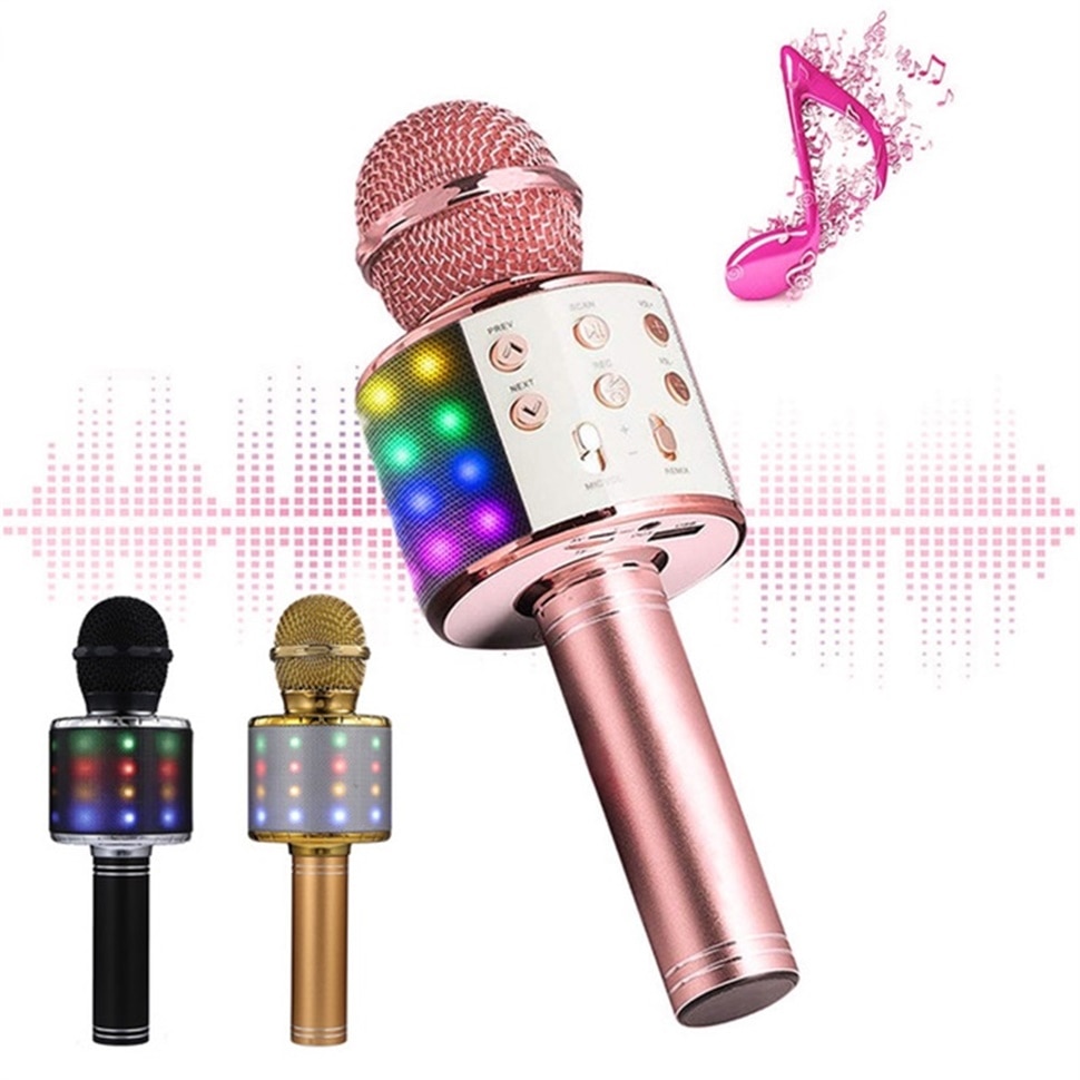 Ktv Bluetooth Stand Radio Usb Microfoon Draadloze Microfoon Bluetooth Speaker Karaoke Microfoon
