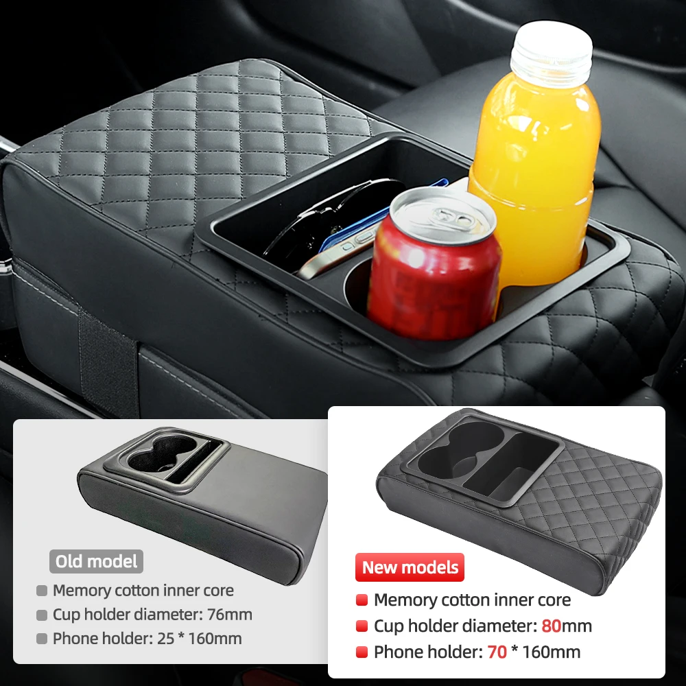 Auto Armsteun Middenconsole Kussen Armsteun Cover Memory Foam Auto Armsteun Kussen Bekerhouder Auto-interieur Accessoires Universeel