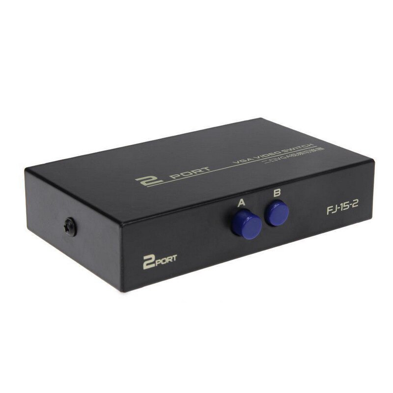 Mayitr 15HDF 2-Poort VGA Video Schakelaar 2 IN 1 OUT 130MHZ VGA Switcher Selector Box voor PC laptop Desktop Monitor TV