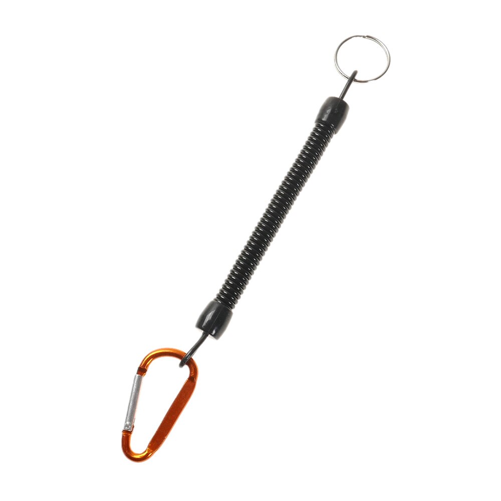 Cuerda de Seguridad para pesca en bote mosquetón con forma de D, hebilla de Camping, bloqueo de seguridad, cordón de pesca, pinzas seguras, empuñaduras de labios, cuerda de resorte: Oro