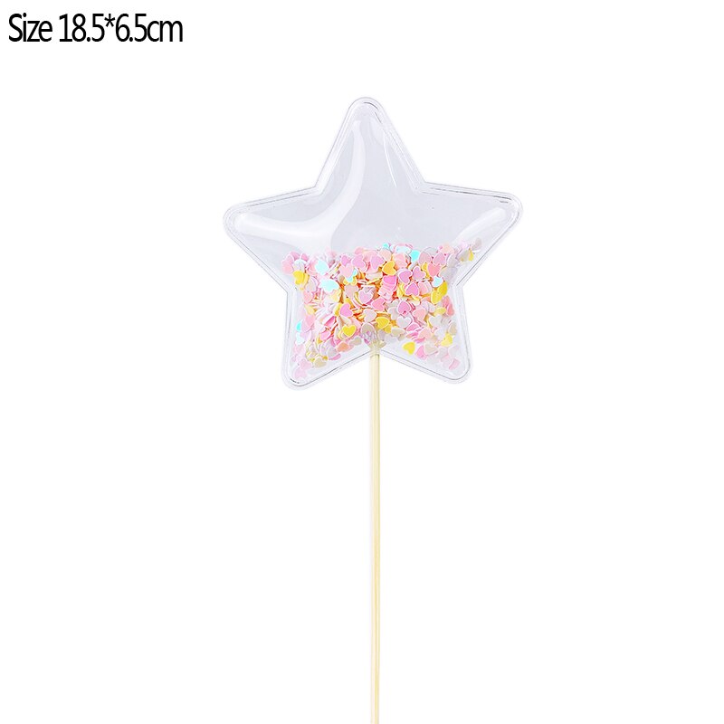 1pc Bling Crown Stars Hearts Cloud Cake Toppers Shiny Cupcake Topper for Wedding Baby Shower Birthday Party Cake Decorations: S01