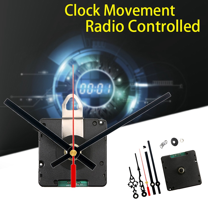 Silent Radio Controlled DIY Clock Movement Mechanism DCF Signal Clock With 2 Sets Hands Repair Parts Replacement