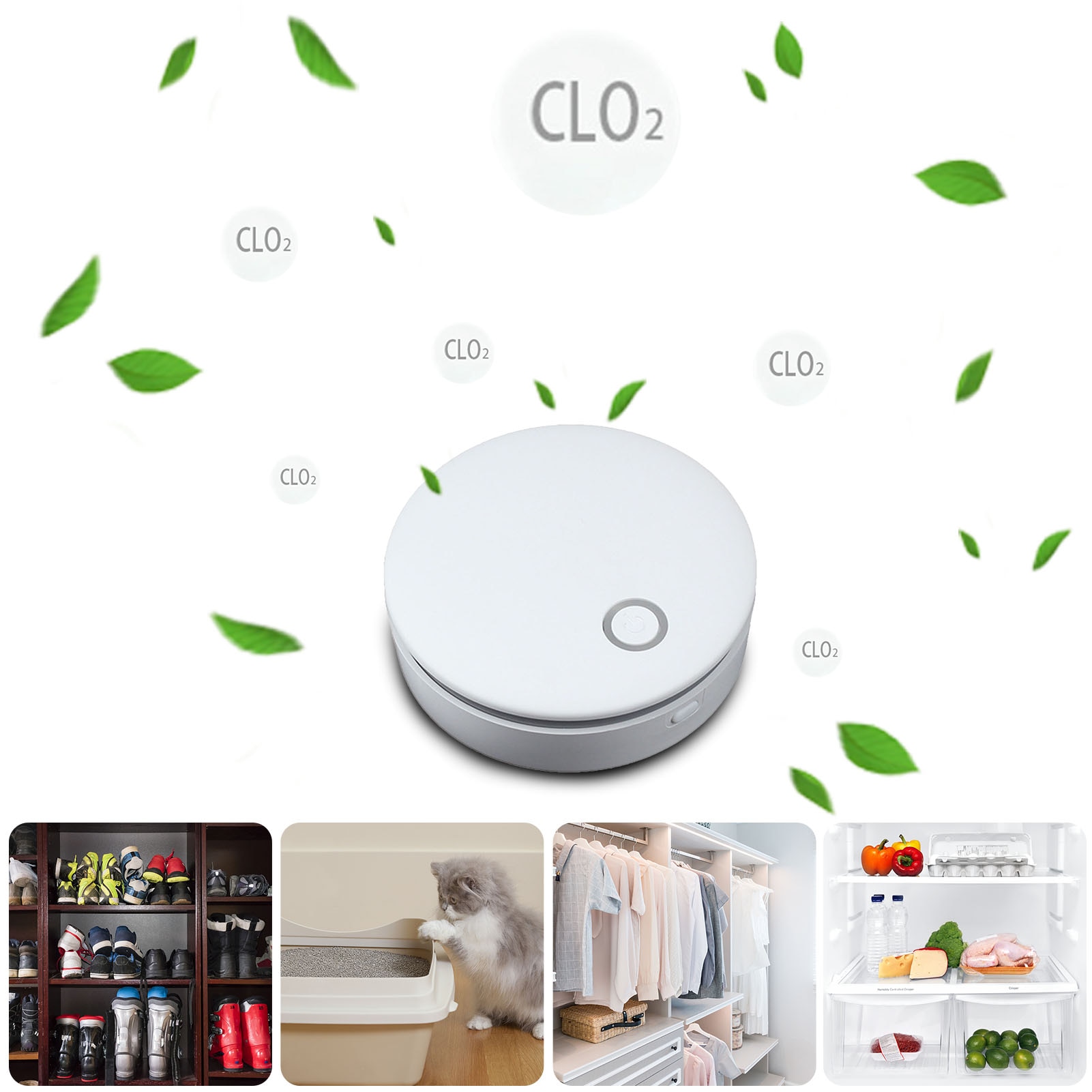 Mini Air Purifier Smart Portable Fridge Freshen Air Cleaner Generator USB Rechargeable Kitchen Auto Home Clear Odor