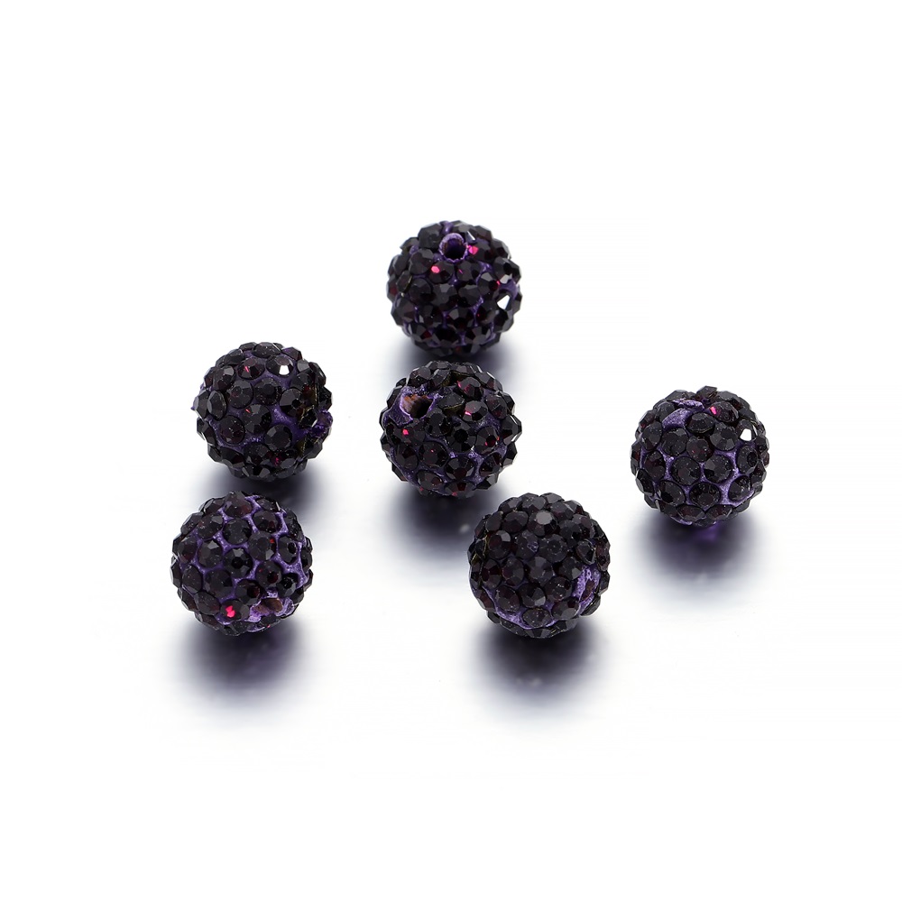 10Pcs 10Mm Disco Ball Ronde Kristallen Steentjes Losse Spacer Charm Kralen Voor Diy Sieraden Maken Accessoires: Sky Blue