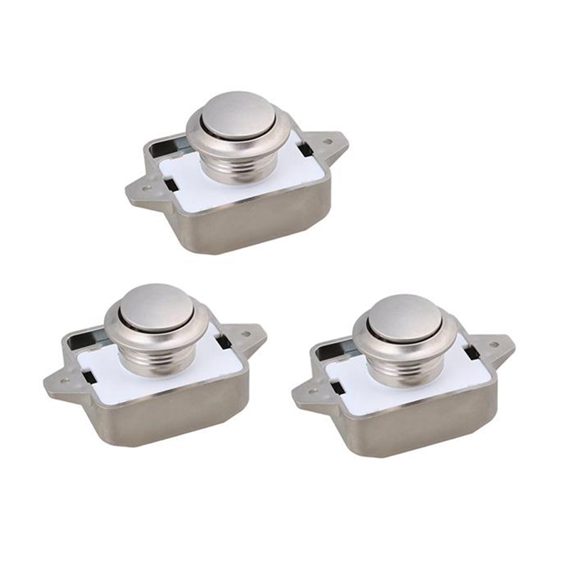 3Pcs Camper Auto Push Lock Diameter 26Mm Rv Caravan Boot Motor Kast Lade Klink Knop Sloten: Default Title