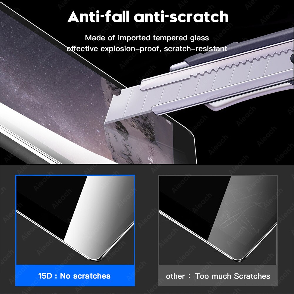3-Pack Tempered Glass Screen Protector for Samsung Galaxy Tab S Series - 15D Curved Edge