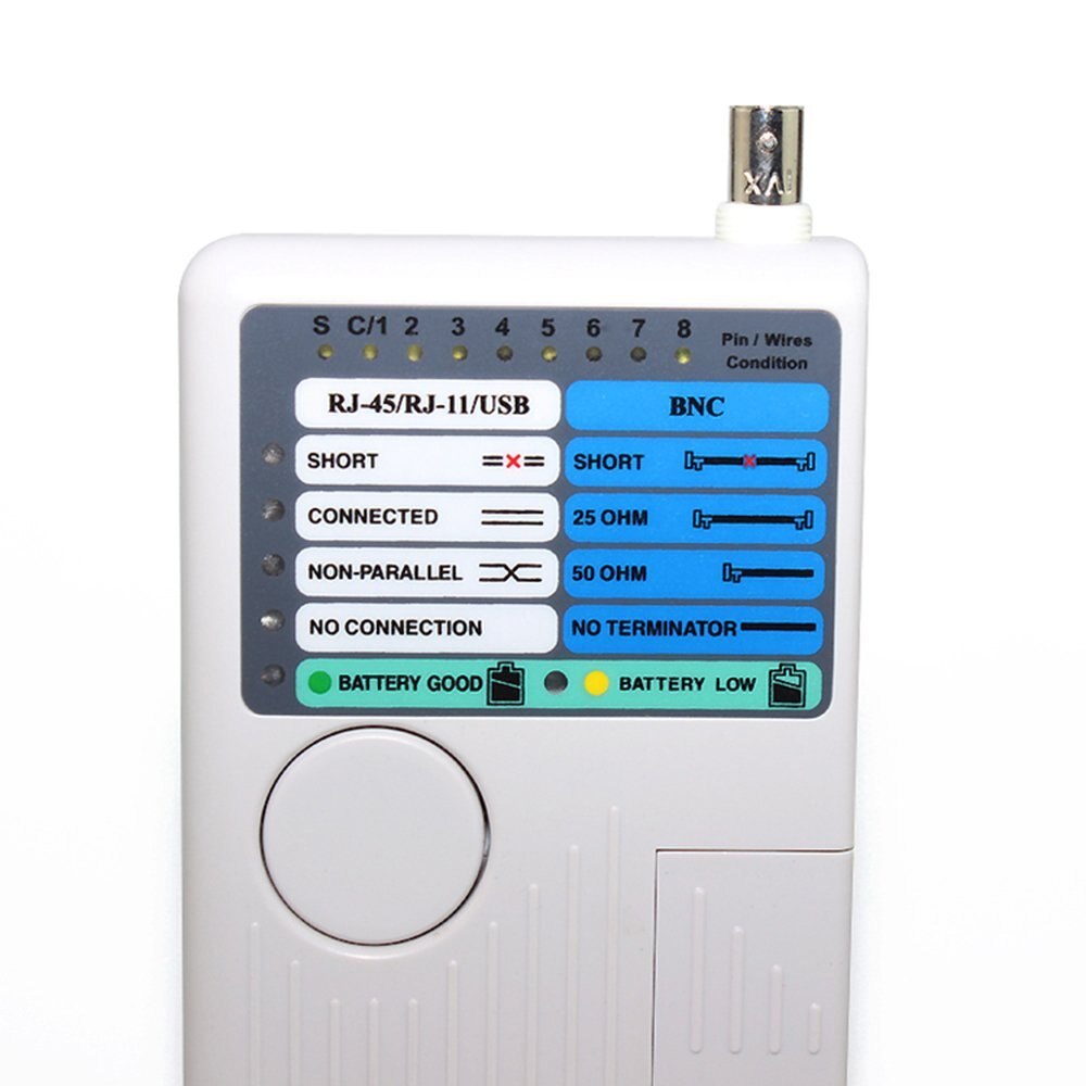 Tester per cavi di rete professionale multifunzione 4 In 1 RJ45/RJ11/USB/BNC cavo LAN Cat5 Cat6 Tester per cavi