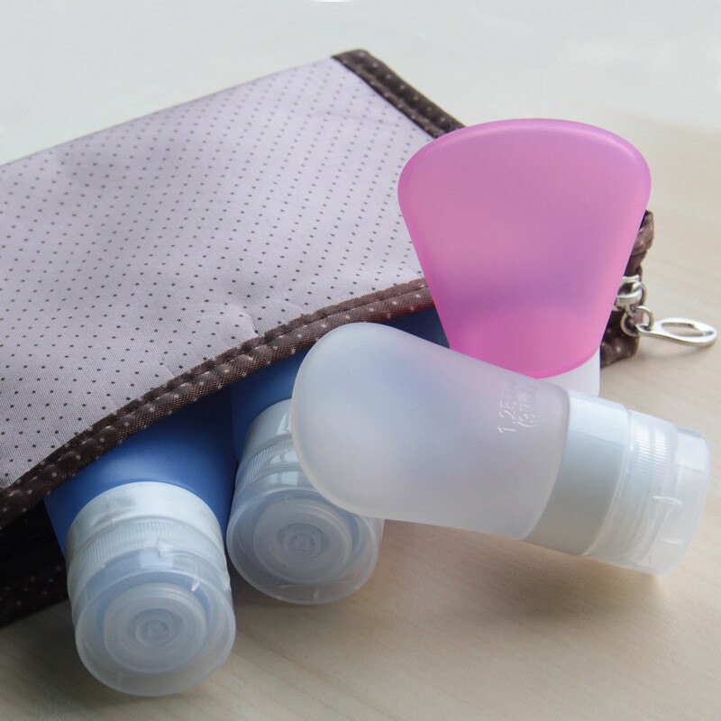Botella recargable de silicona de 37ml, 60ml, 89ml, botella portátil de embalaje para el viajero, bote dosificador para loción, champú, Baño 1 unidad