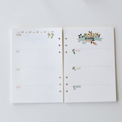 Personal planner inserts, A6 floral themed printed refills,planner paper refill, to do list, monthly, weekly, daily: A6 Weekly