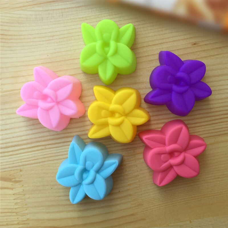 Silicone Baking Mold kitchen Tool Mould 5cm Orchid Horse Split Cup Cake Mold Orchid Baking Mold Cute Utensils Home Kitchen