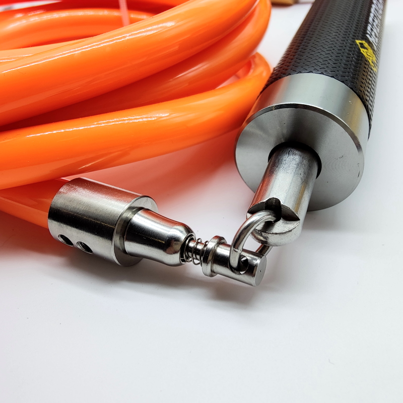 840 Gram 【Rope Met Klik Head】spare Deel Heavy Crossfit Skipping Overslaan Touw Met Connector Tpu Gecoat Staal Koord