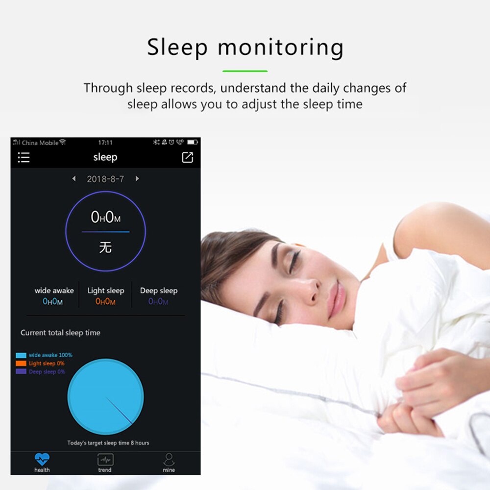 Smart Polsband Bloed Oximeter Zuurstof Monitor Hartslag Slaap Monitoring Band Armband Sport Fitness Tracker Horloges