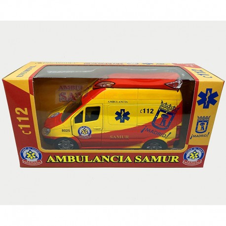 Ambulancia SAMUR - Vehículo de Metal y Plástico - Juguetes de marcas originales - Vendedor español