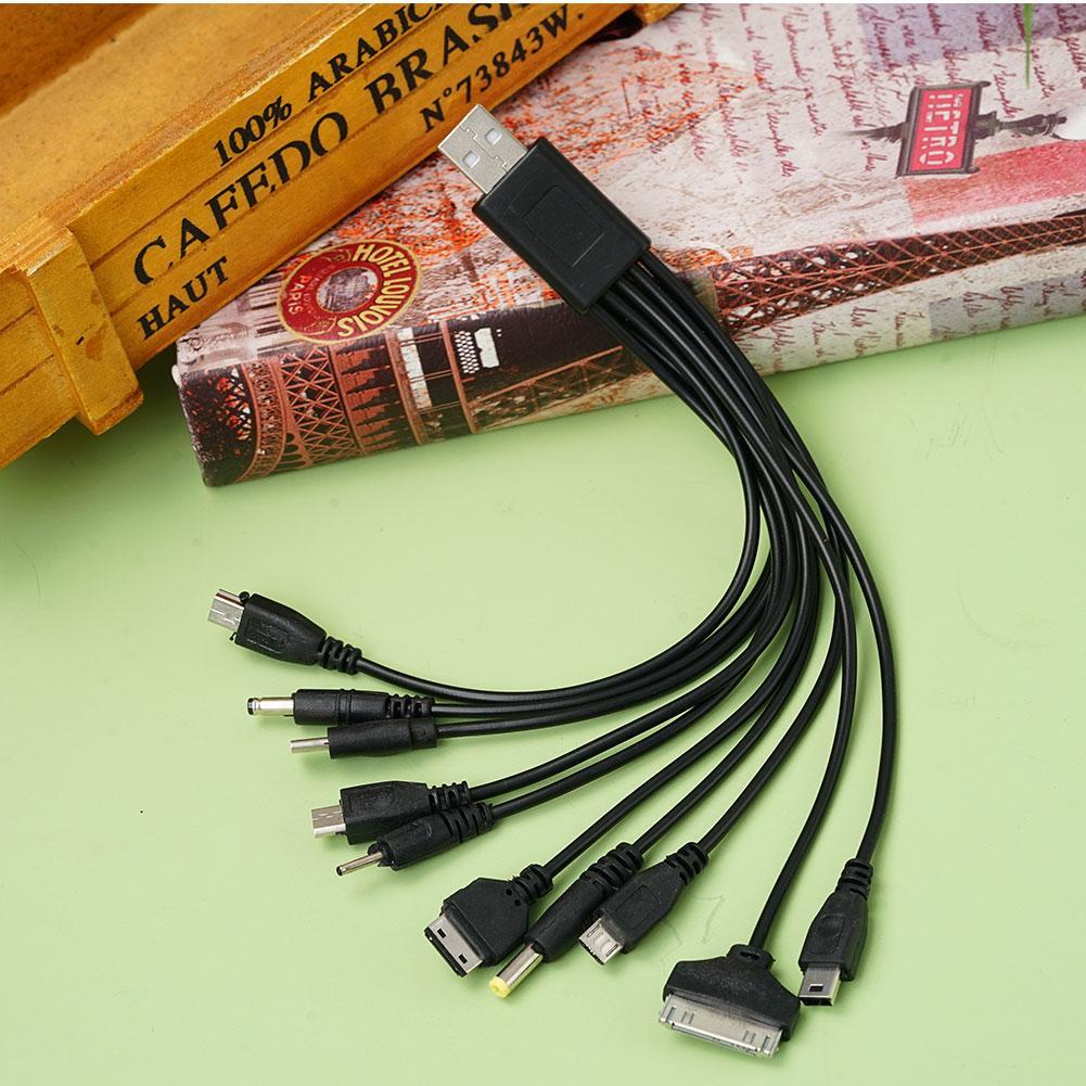 10 In 1 Universele Draagbare Lichtgewicht Multi Functies Opladen Lading Met Merken Telefoons Usb-kabel Meest Compatibel J8V1