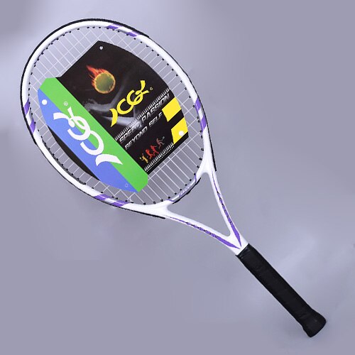 Træning tennisketsjer kulfiber pickleball snor tasker ketsjer padel multifarve ketchere sport til voksne: Lilla