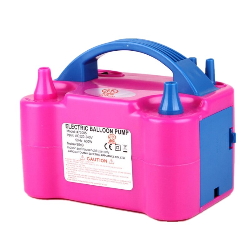 1PC 220V High Power Two Nozzle AC Inflatable Electric Balloon Pump Air Balloon Pump Air Blower Balloon Inflator Pump Portable: Default Title
