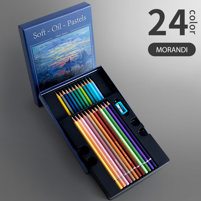Juego de lápices de colores aceitosos profesionales, caja de cables de colores surtidos para dibujar artistas de pintura, útiles escolares para estudiantes, 24/36/48