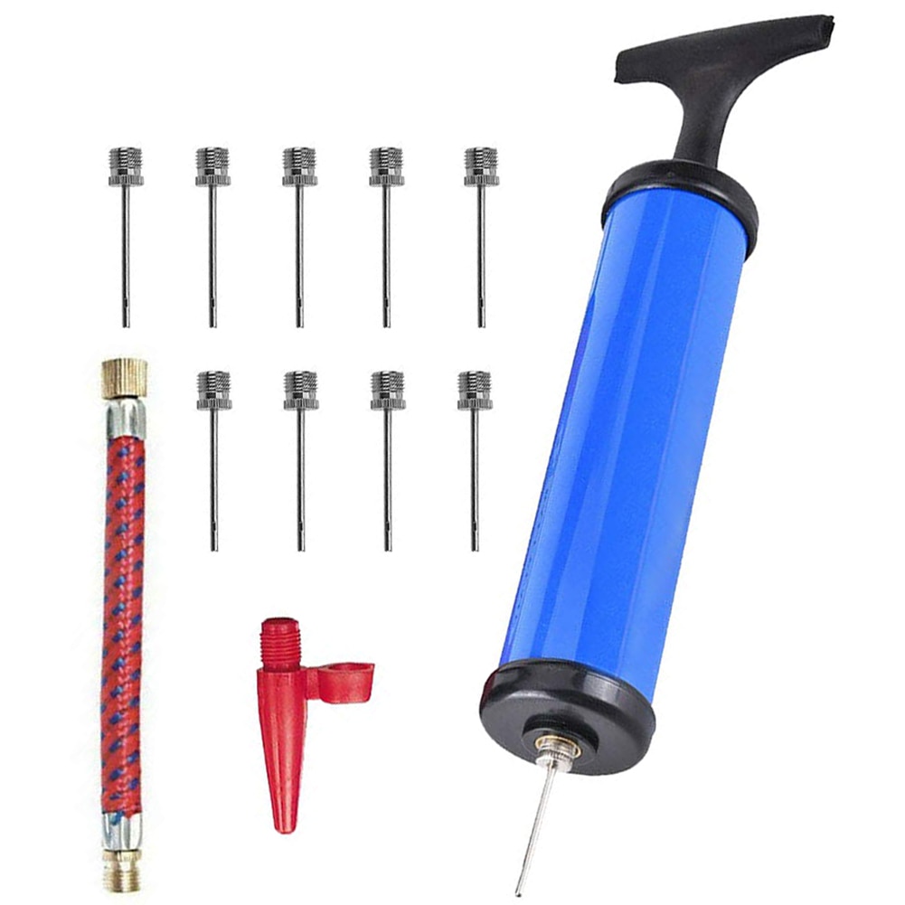 13 st uppblåsbar bärbar handluftpump för fotboll basket sport bollpump uppblåsbar boll hand luftpump med tillbehör: Default Title