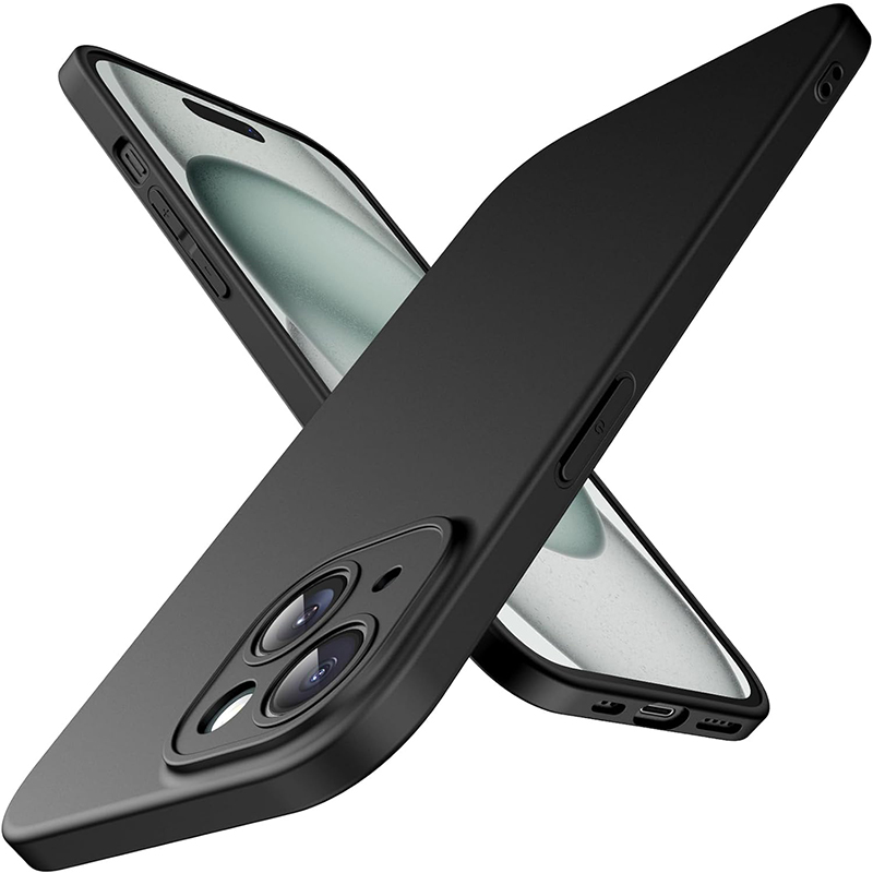 Ultradunne luxe matte siliconen zachte hoes voor iPhone 15 14 Plus 13 Mini Pro Max SE 2022 Effen zwarte volledige slanke achterkant