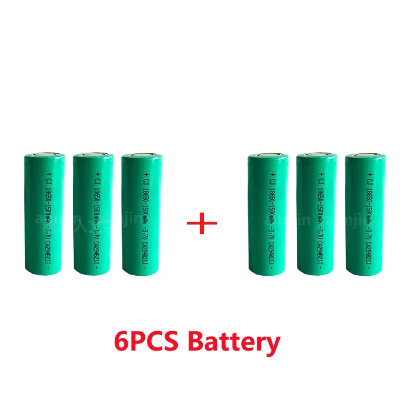Batería recargable de iones de litio de alta capacidad, 18650, 3,7 V, 1500mAh, para linterna, lámpara de cabeza, walkie-talkie: Gris