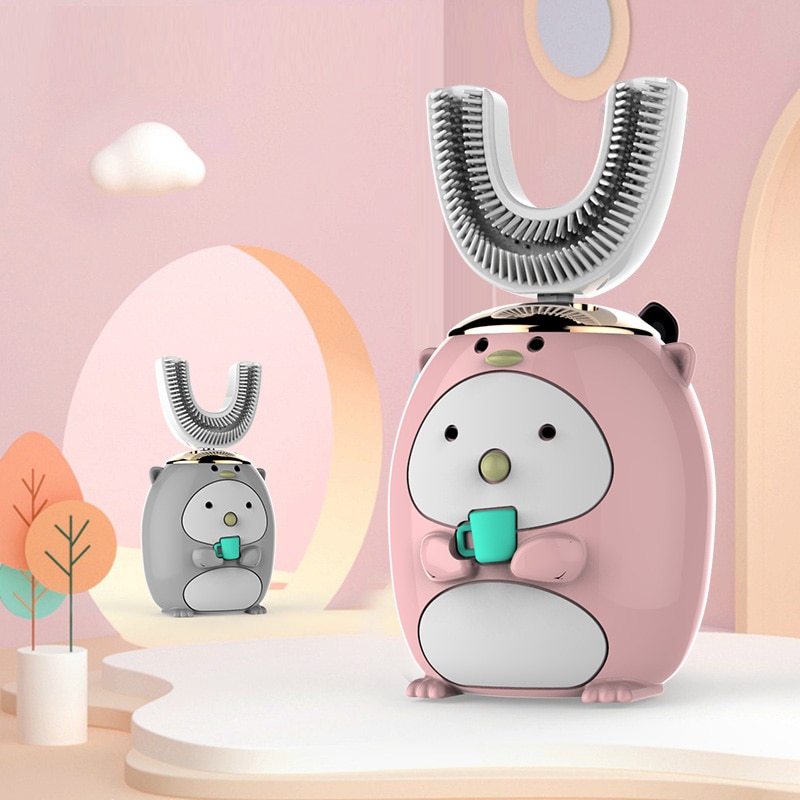 Smart 360 Grad XaoMi U Elektrische Zahnbürste Kinder Silizium Automatische Ultraschall Zähne Zahn Pinsel Cartoon-Muster Kinder