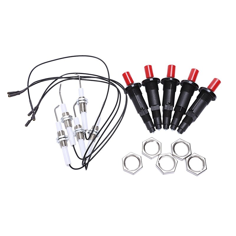 Gas Grill Push Button Kitchen Lighter Piezo Ignition Kit Universal Threaded Plug 1Pcs: Default Title