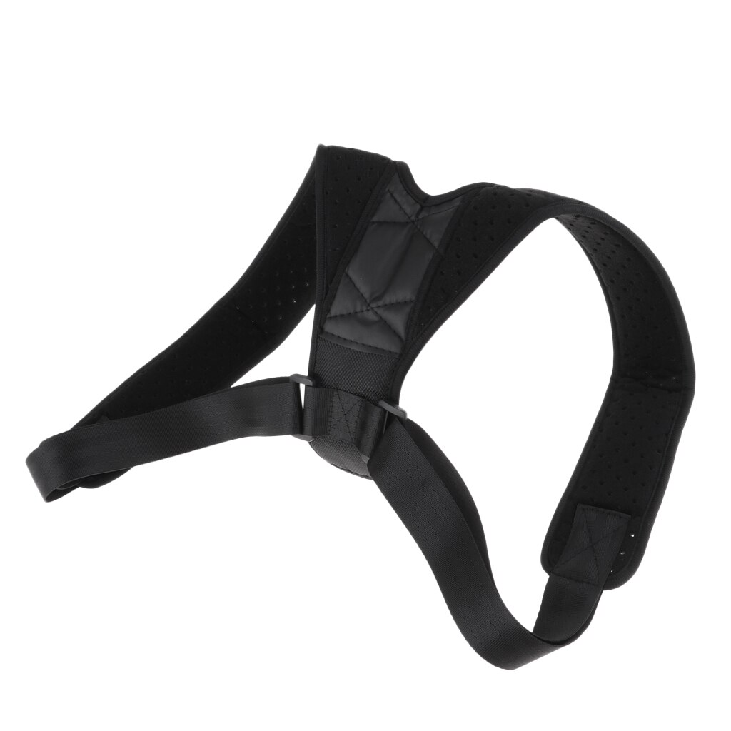 Corrector de postura para hombros y espalda, soporte para Rotura de clavícula, negro