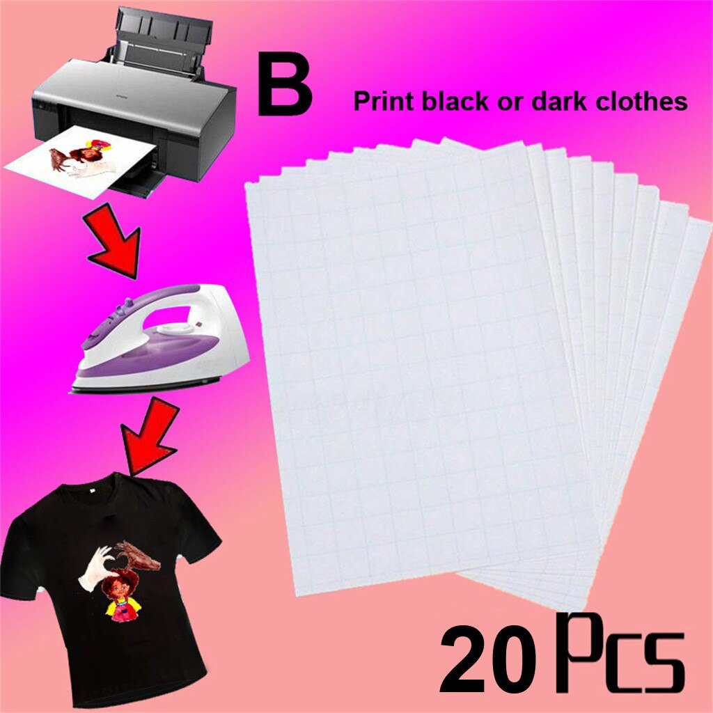 10/20Pcs Printonme Stof Transfer Decal Pape T-shirt Print Op Warmte-overdracht Papier Vellen A4 Compatibel Met Alle lnkjet Printer: B20PCS