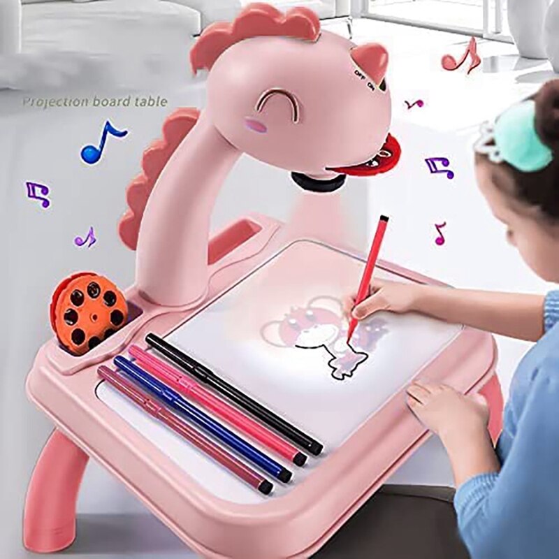Tekening Projector Tafel Voor Kids Draw Projector Speelgoed Met Licht En Muziek Childrens Projectie Schilderij Set