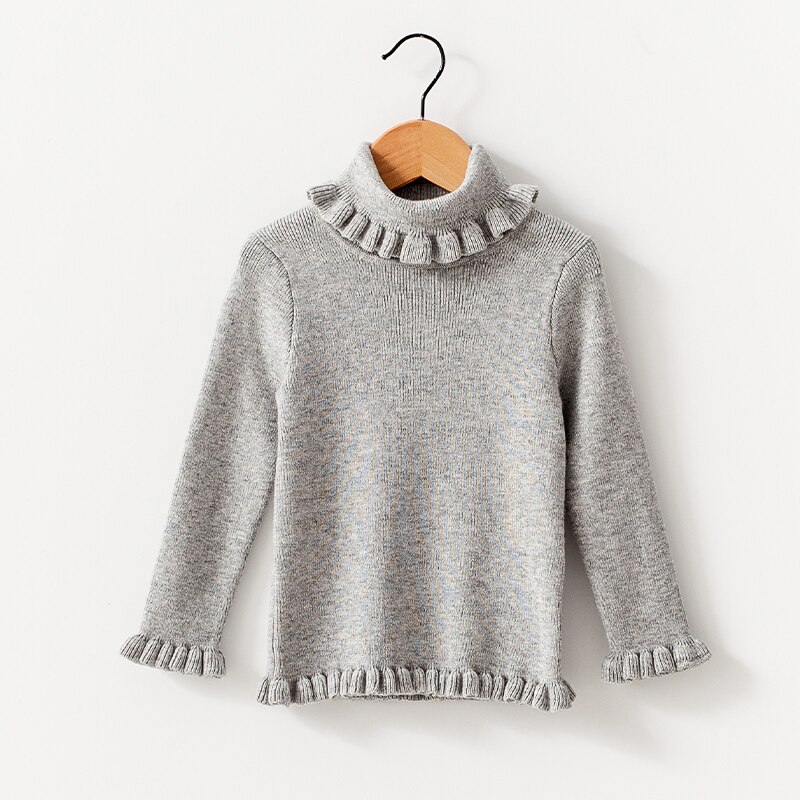 Knitted Lace collar pullover sweater for girls autumn Sweater Baby Children Clothing Boys Sweaters Kids Wear baby boy clothes