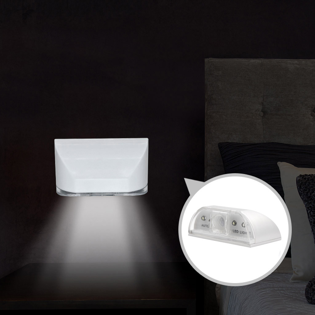 LED Serrure de Porte Veilleuse Avec 4 LED Automatique Intelligent PIR Porte Serrure Armoire Clé Induction Petit Capteur de Lumière De Nuit Lampe мигалка
