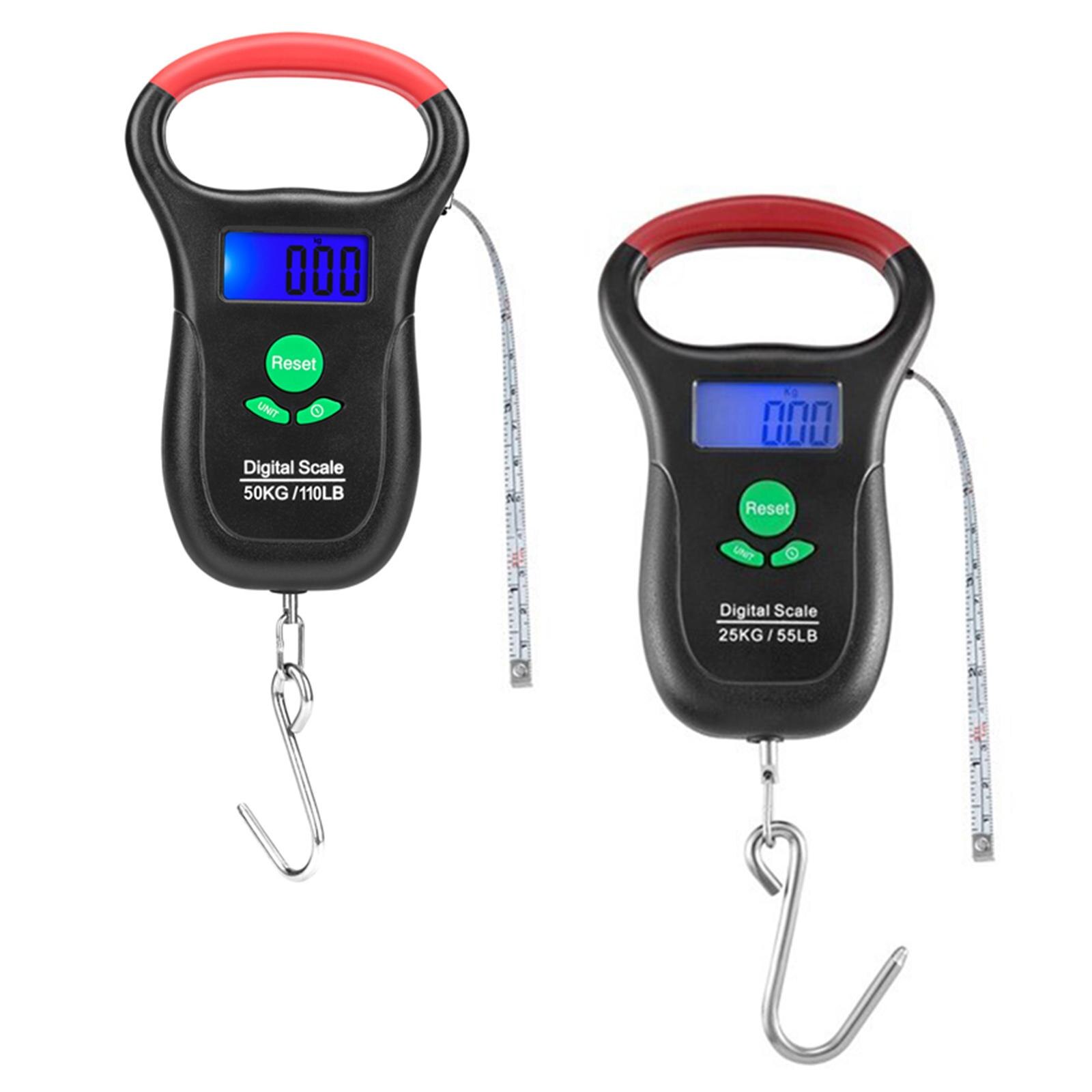 LCD Fishing Digital Scale Electronic Bag Luggage Weight with Tape Measure