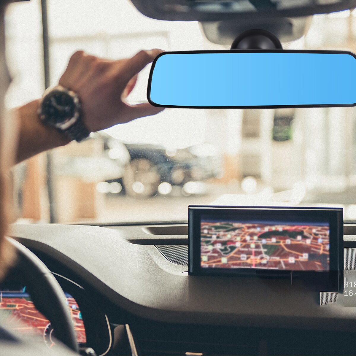 Samochodowy o szerokim kącie płaski lusterko wsteczne typ przyssawki mocne lusterko wewnętrzne