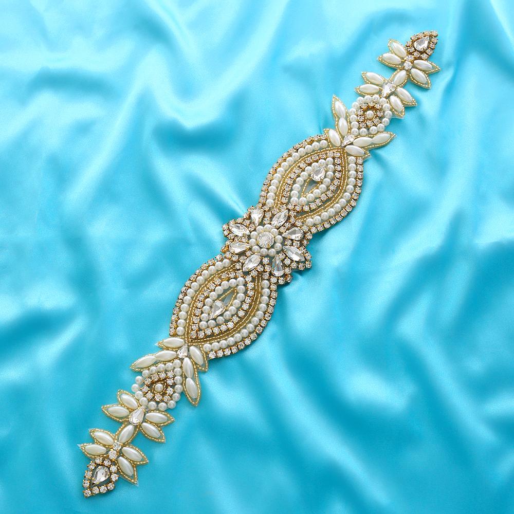 argent or strass applique cristal robe de mariée ceinture mariée ceinture demoiselles d'honneur ceinture Beade accessoires de robe de mariée