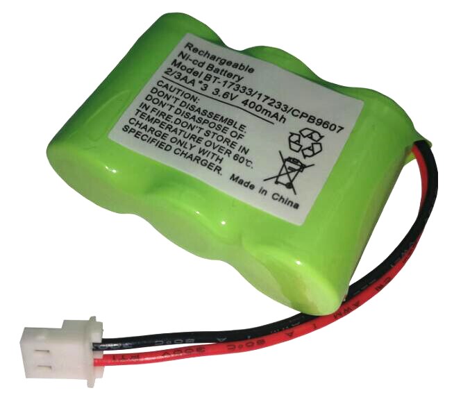 BT-17333 3.6V 400Mah 2/3 Aa Ni-Cd Batterij Thuis Mobiele Telefoon Batterij Voor Vtech BT17333 BT-163345 BT27333 3.6V Oplaadbare Batterij: Default Title