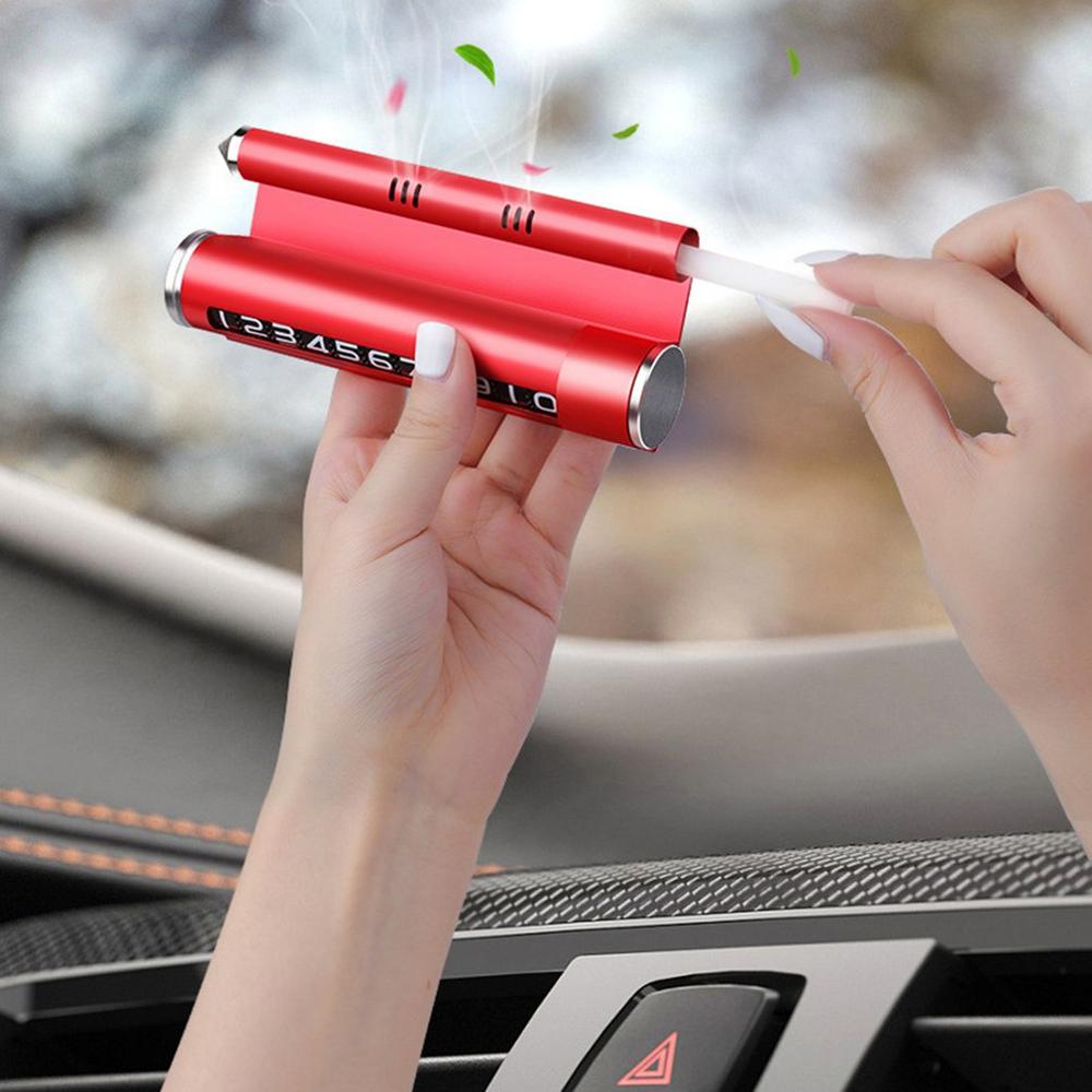 Vehicle Temporary Parking Sign Multifunctional Aroma Bracket Metal Parking Sign Temporary Parking Number Sign Safety Hammer