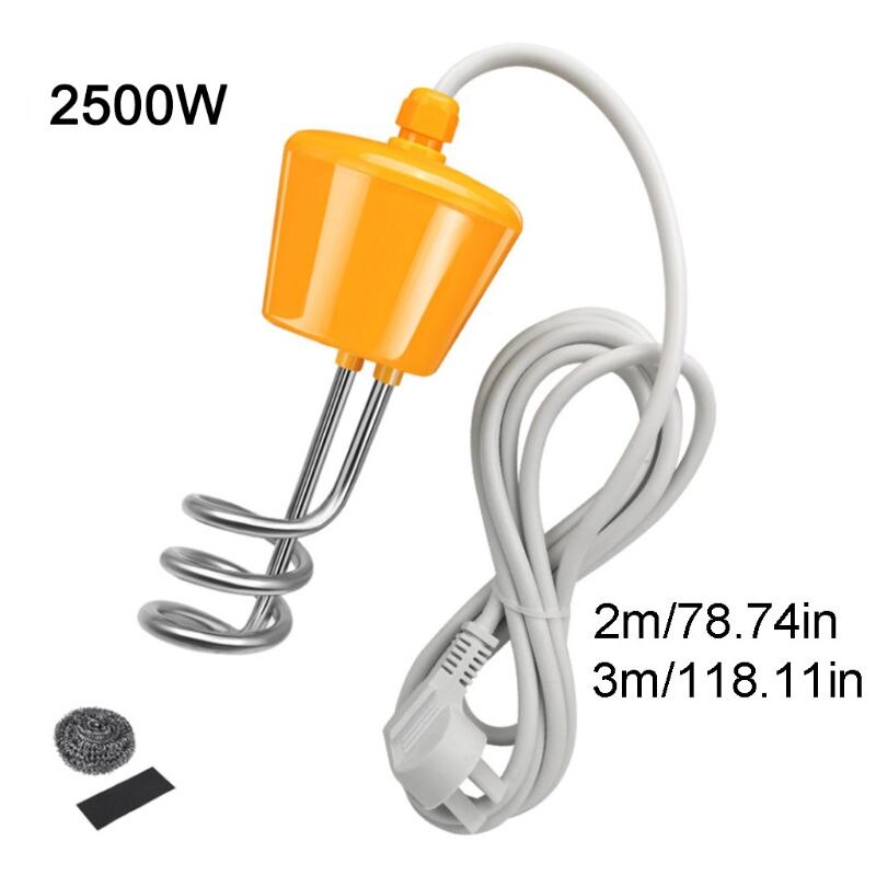 Household 2500W Electric Water Heater Floating Spiral Immersion Heating Stick Y5GA