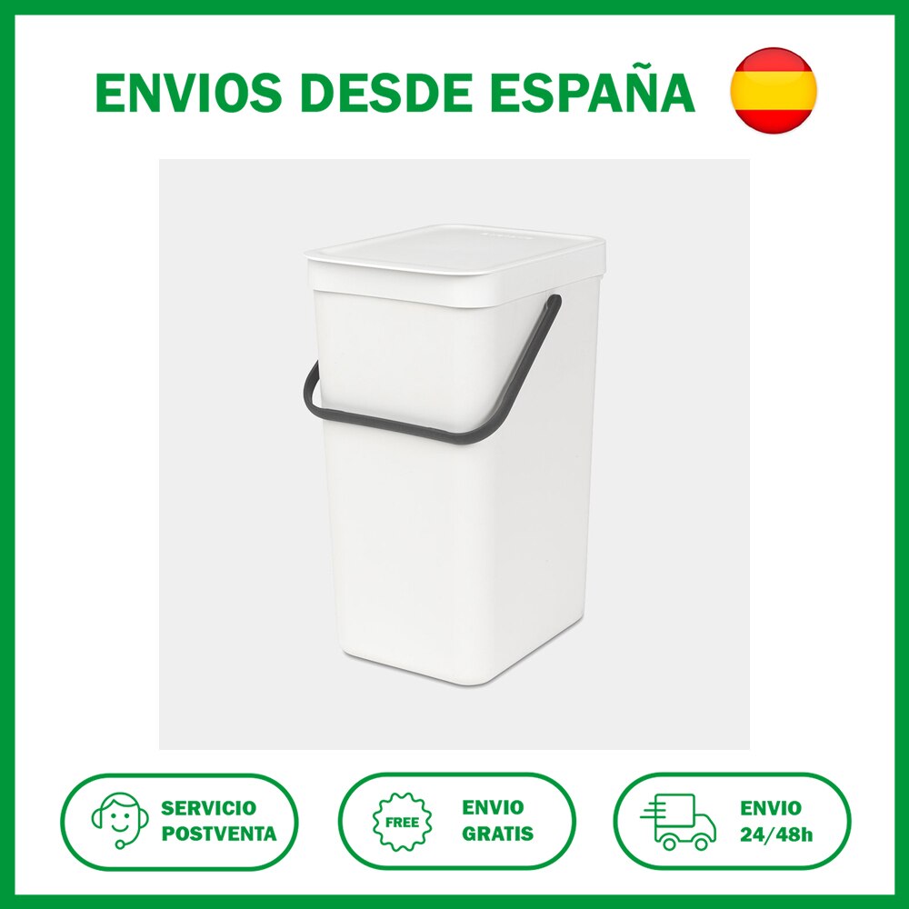 Cubo de reciclaje Brabantia Sort Go Blanco 16L