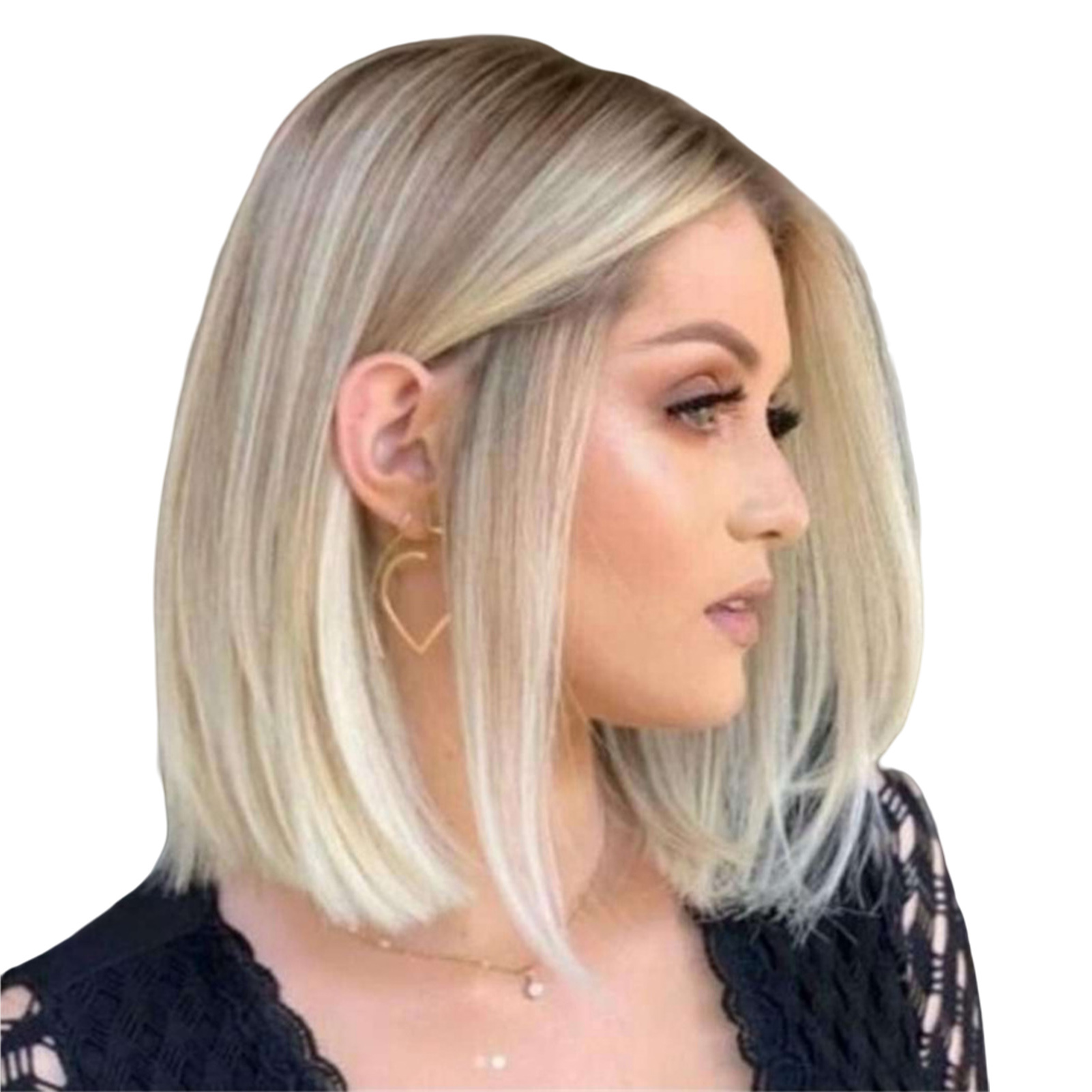 Peluca recta de estilo europeo y americano, pelo suave, transpirable, no daña, peluca inodoro para fotografía, escenario, película, cabello