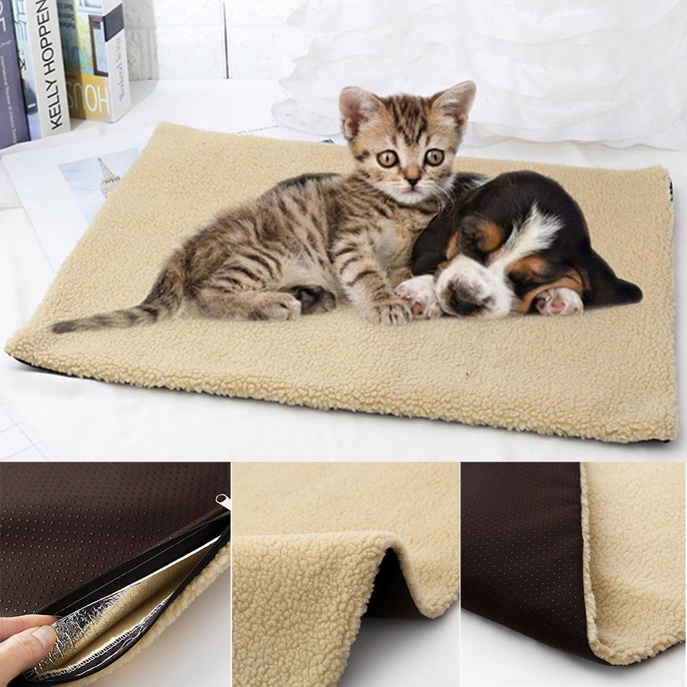 Tapis molletonné doux pour animaux | Tapis de lit pour chats et chats auto-chauffants, couvre-lit pour chiens, couverture d'hiver pliable pour animaux, tapis de sommeil automatique pour chiens, chats