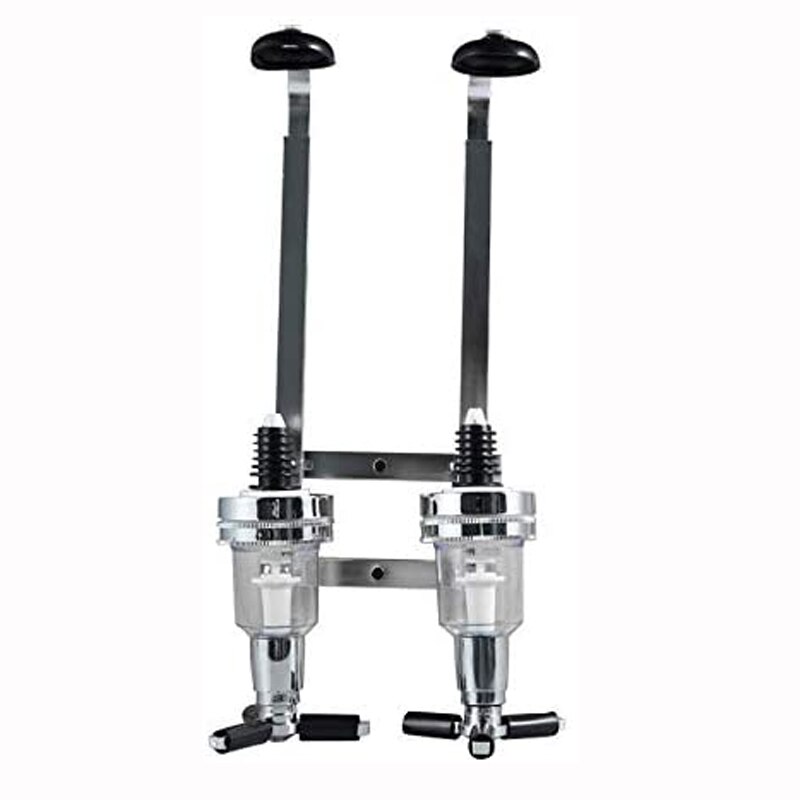 1/2- flaske drikke brennevin dispenser drinker brennevin fest bar aluminiumslegering veggfeste alkohol dispenser drikkevaresett: 2 flasker