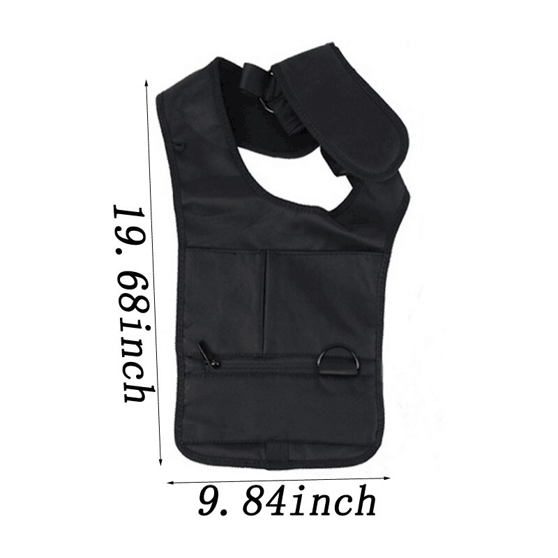 Sereqi män resor stöldskydd dold underarm axelväska svart nylonficka  mp3 pass mobiltelefon förvaringsorganisatör