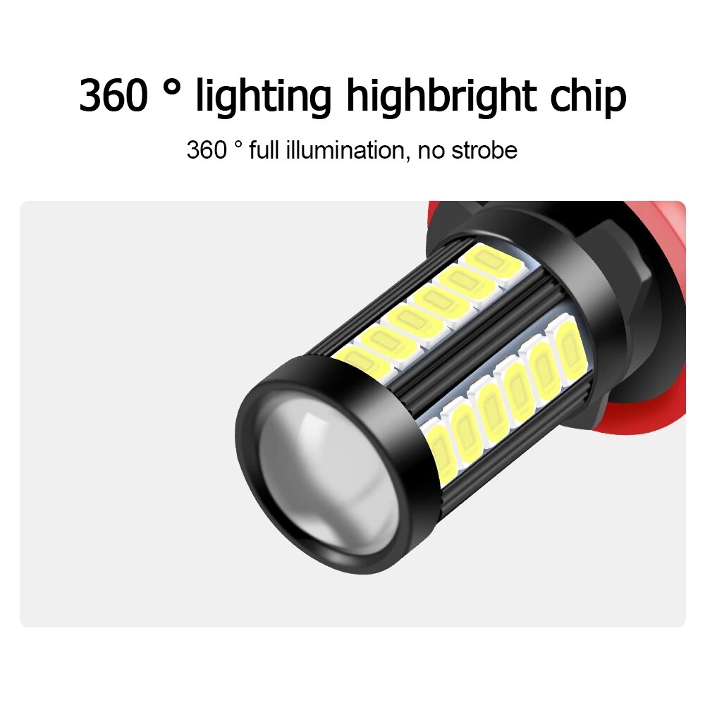 2 stücke H8 H11 Led-lampen HB4 9006 HB3 9005 H16 JP H9 Nebel Lichter Fahren 5630 33SMD Schwanz Lampe auto Licht parkplatz 12V Auto 6000K Weiß