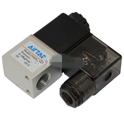 2V025-08 1/4 "BSP DC12V/24 V AC24V/36 V/110 V/220 V/380 V 2way 2 posiciones válvula de solenoide eléctrica neumática agua aire aceite 2V025-06 1/8"