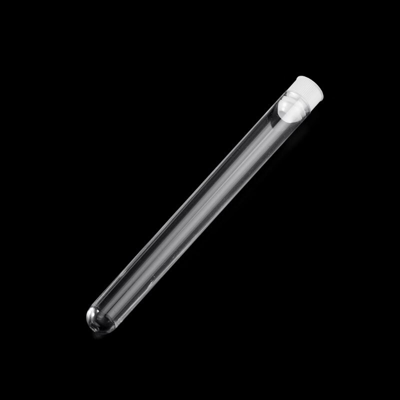 Lot De 20 Tubes à Essai En Plastique Transparent - 12 X 100 Mm (env. 7 Ml) - Avec Bouchons Liège - NEUF