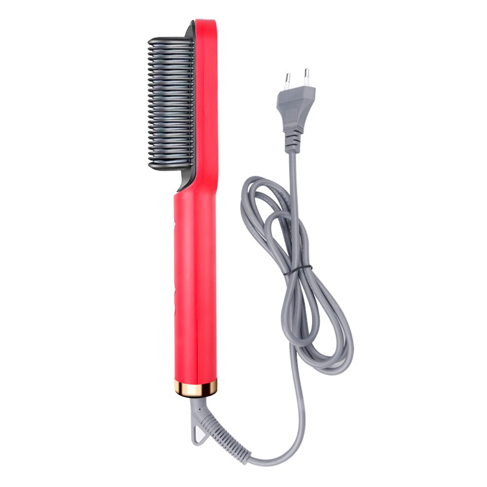 Hair Straightener Curler Fast Heating Combs Men Beard Straightener Brush Straighting Multifunctional Straightener: 03 / UK
